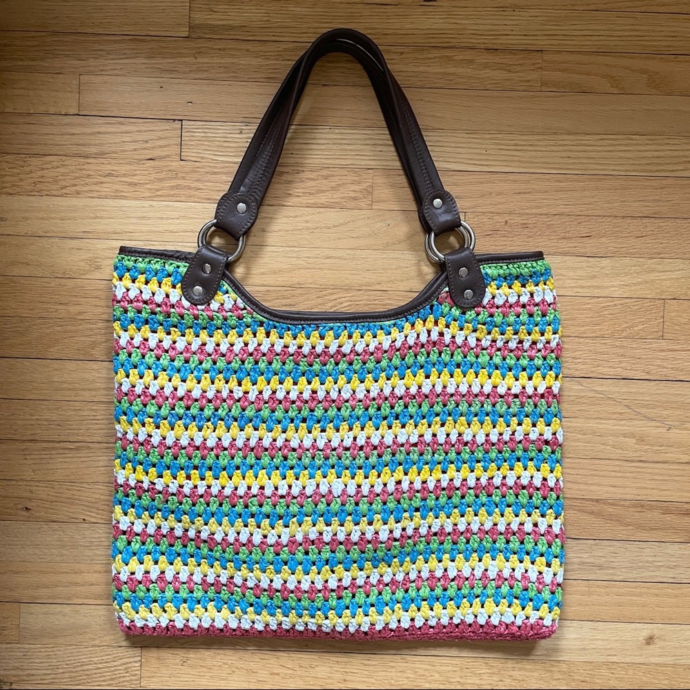 CRAFT-WORK BY RAFE Woven Multicolor Tote